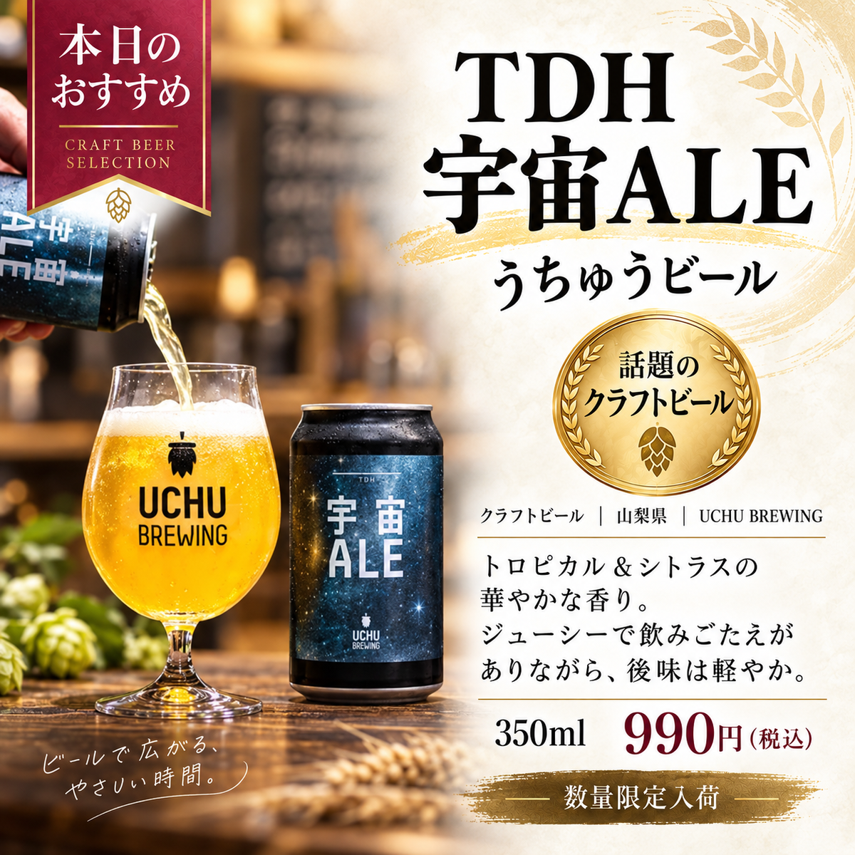 TDH 宇宙ALE　うちゅう　350缶